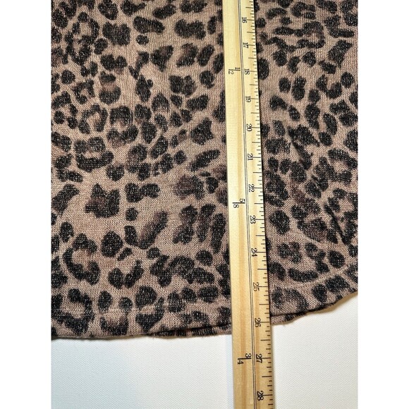 Soft Surroundings Brown Leopard Valentina Zip Sweater Women's MEDIUM - Picture 10 of 11